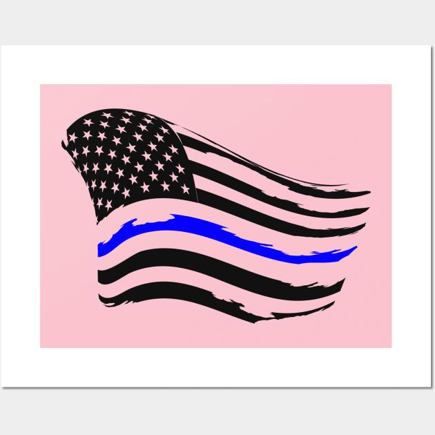 Thin Blue Line Wall Art by busines_night